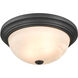 Whitton 2 Light 13 inch Matte Black Flush Mount Ceiling Light
